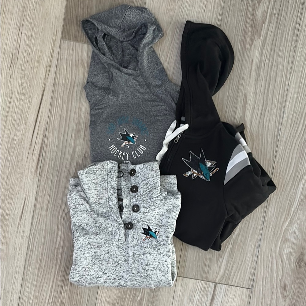 NHL Hooded Sweatshirts Casual Comfort San Jose Sharks Lot